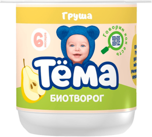 ТЕМА Биотворог Груша 4% 95г стакан, 14дней (шт.)