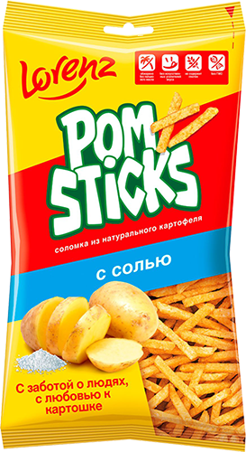 ЛОРЕНЦ соломка карт. 100г СОЛЬ "Pomsticks"