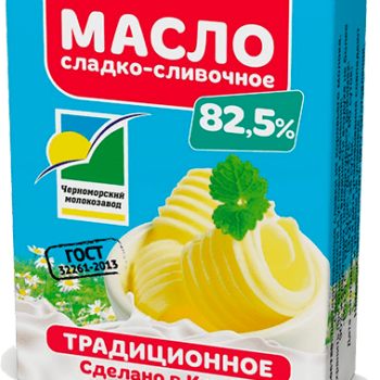 Масло сладко-сливочное несоленое "Традиционное" в/с 82,5% 180г. ЧЗПТ