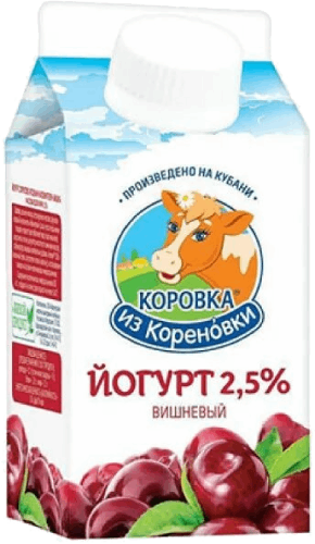 Йогурт пит КизК 2,1% 450г пюрпак Вишня